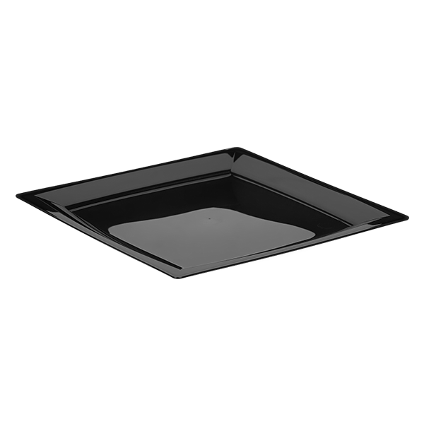 Тарелка квадратная 210мм плоская чёрная ВЗЛП (3/60) 2003 Ч