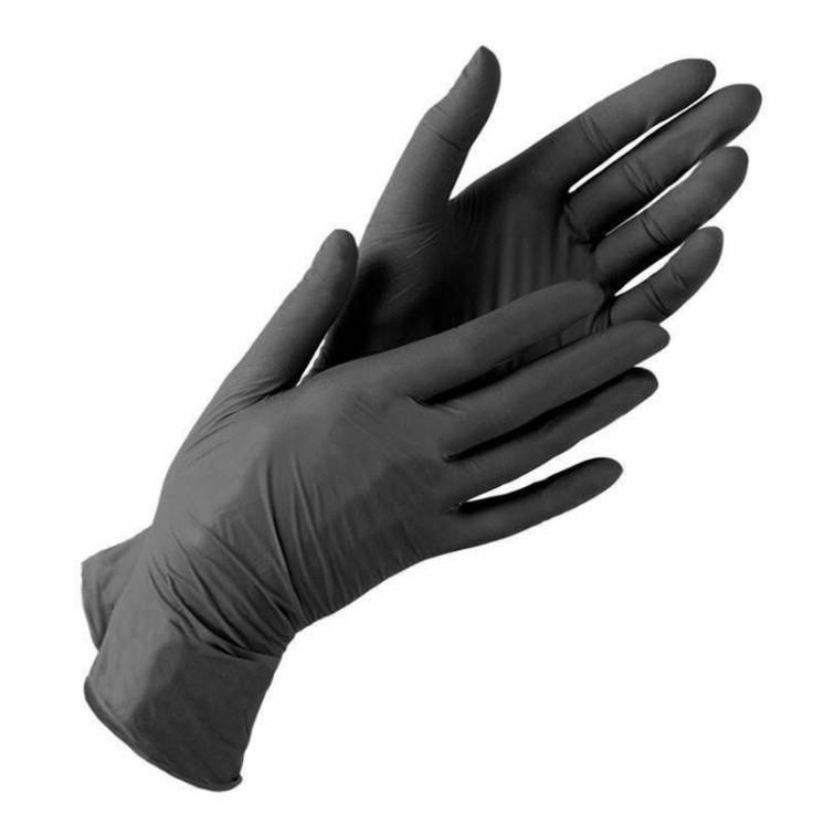 Перчатки  нитриловые ЧЕРНЫЕ XL (50пар/упак)