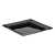 Тарелка квадратная 210мм плоская чёрная ВЗЛП (3/60) 2003 Ч