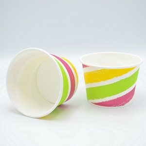 Креманка для мороженого 250мл полоски Лига Пак (25/800)