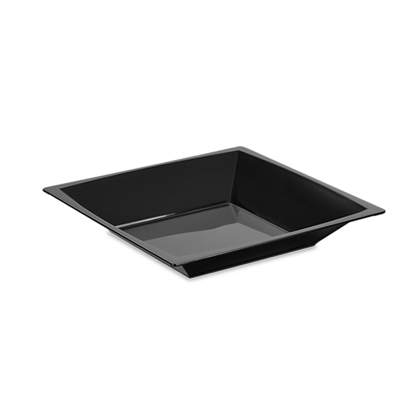Тарелка квадратная 172мм глубокая чёрная ВЗЛП (6/60) 2002Ч