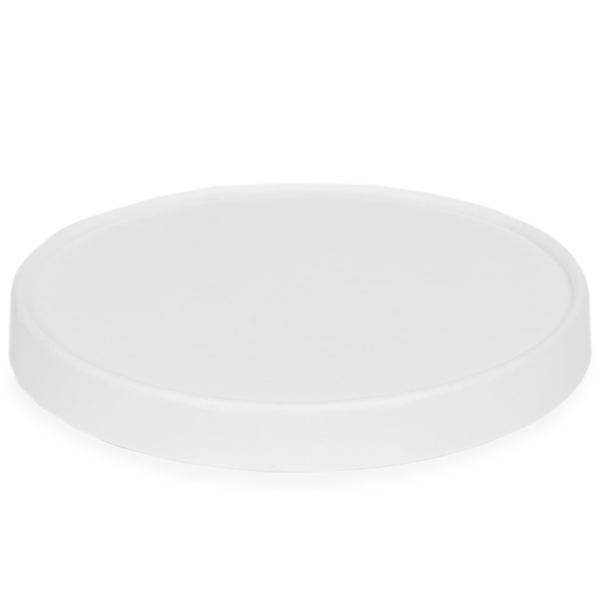 Крышка OSQ Round Bowl 300,400,500 белая картонная (30/600)