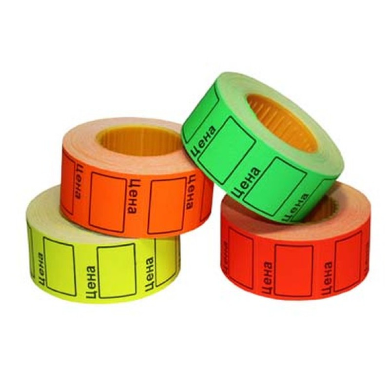 Ценник ролик  29*28 КРАСНАЯ 500эт./10/160 304-019